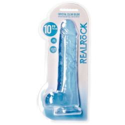 Real Rock Crystal Gode Crystal Clear 21 x 5.5cm Bleu